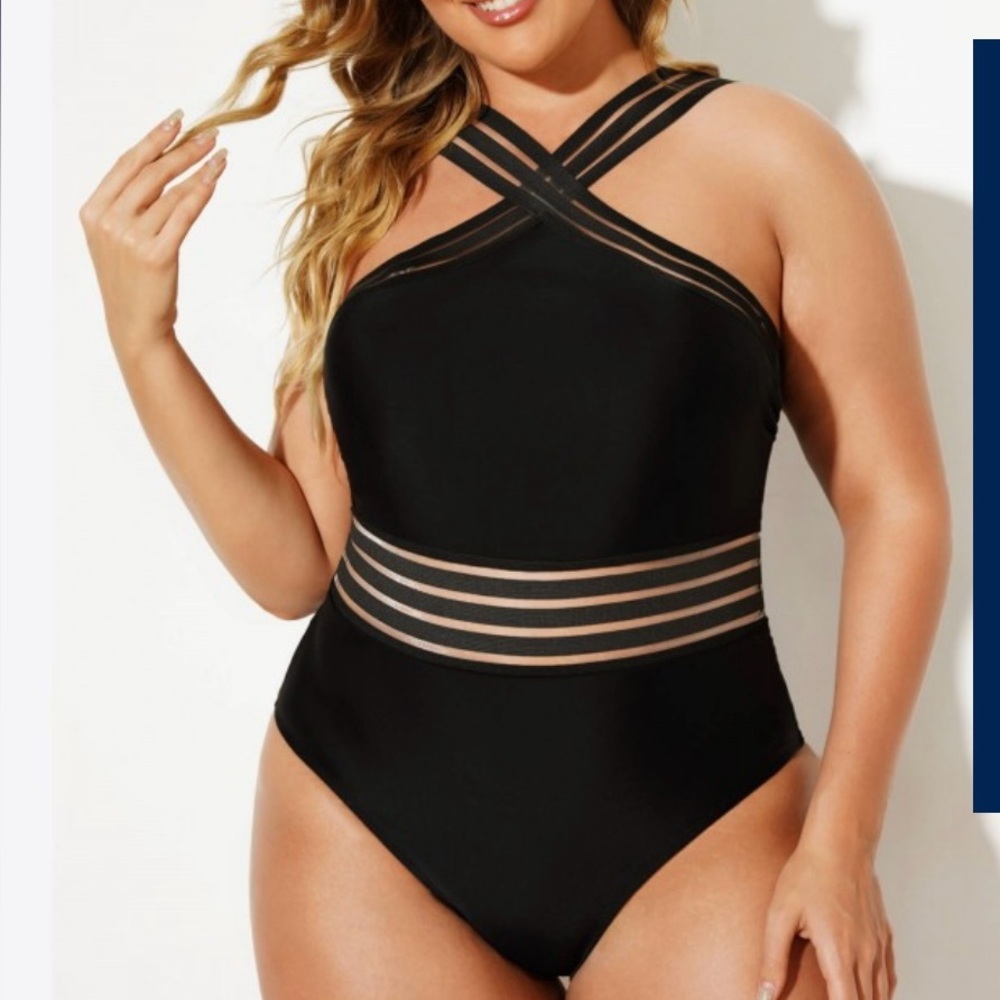 Black Cross-Over Swimsuit